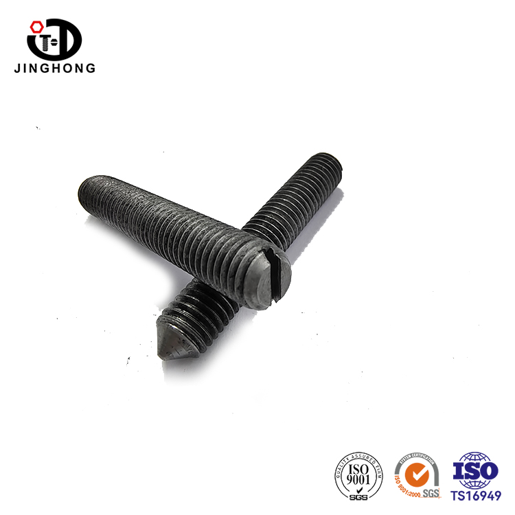 DIN 553 สกรูชุด slotted พร้อมจุดกรวย