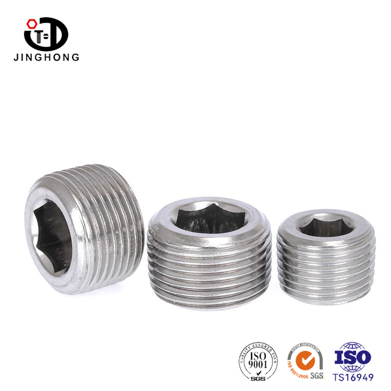 DIN 906 ปลั๊กท่อหกเหลี่ยมปลั๊กด้วยเกลียวเรียว