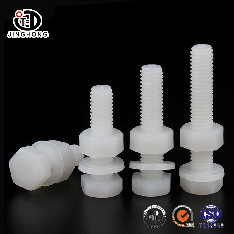 Nylon Hex Head Screw & Nut พร้อมชุดเครื่องซักผ้าแบน